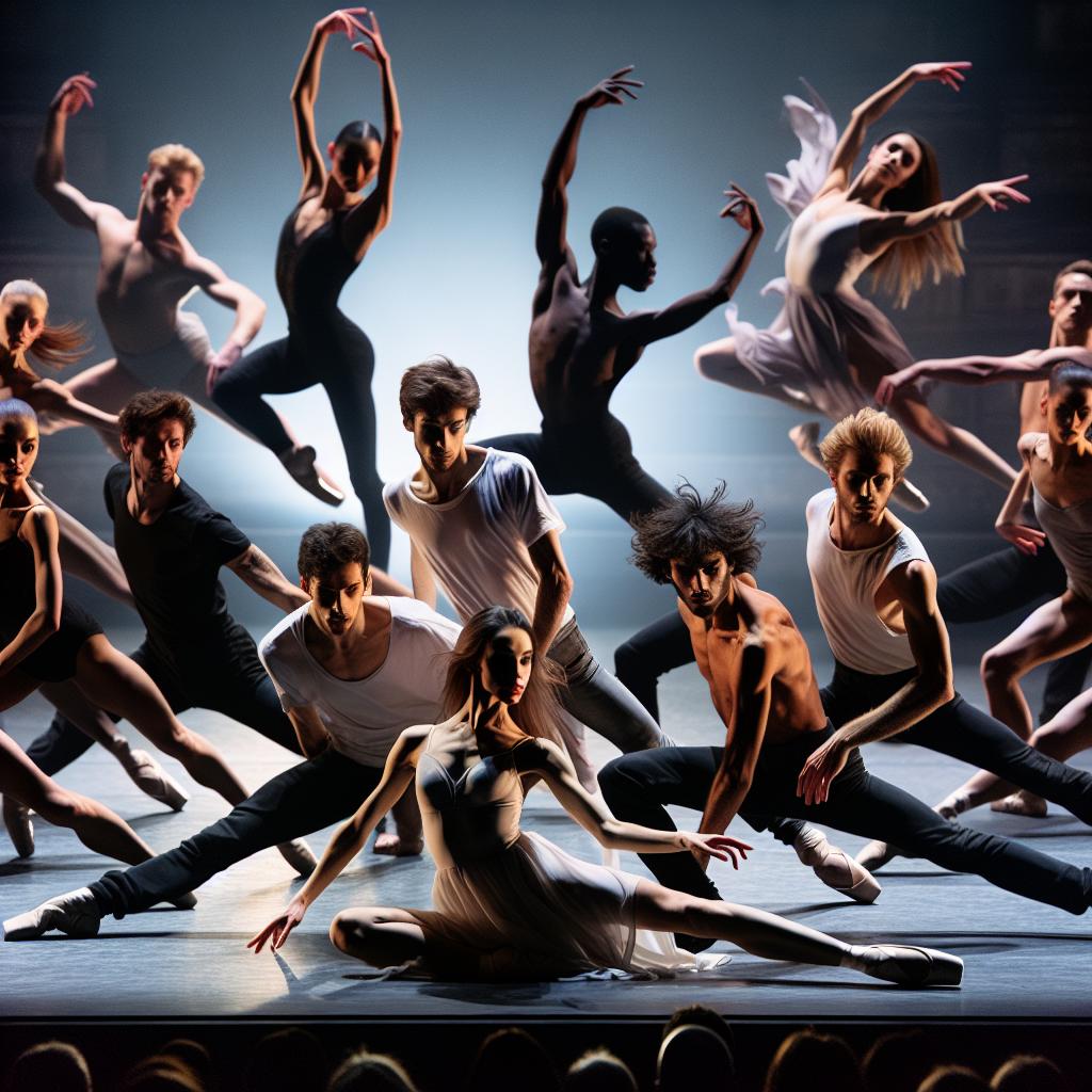 "Ailey Dancers Performing on Stage"