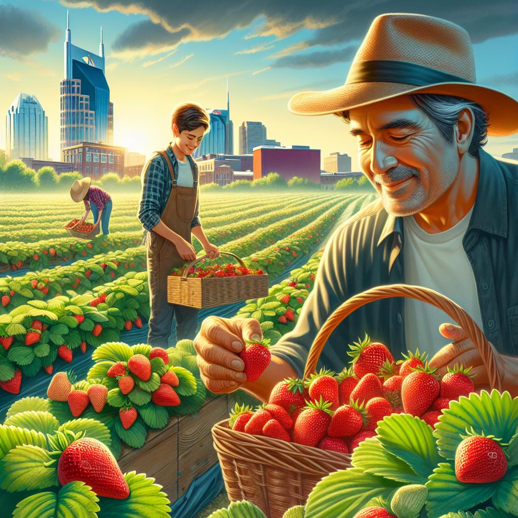 Strawberry picking in Nashville