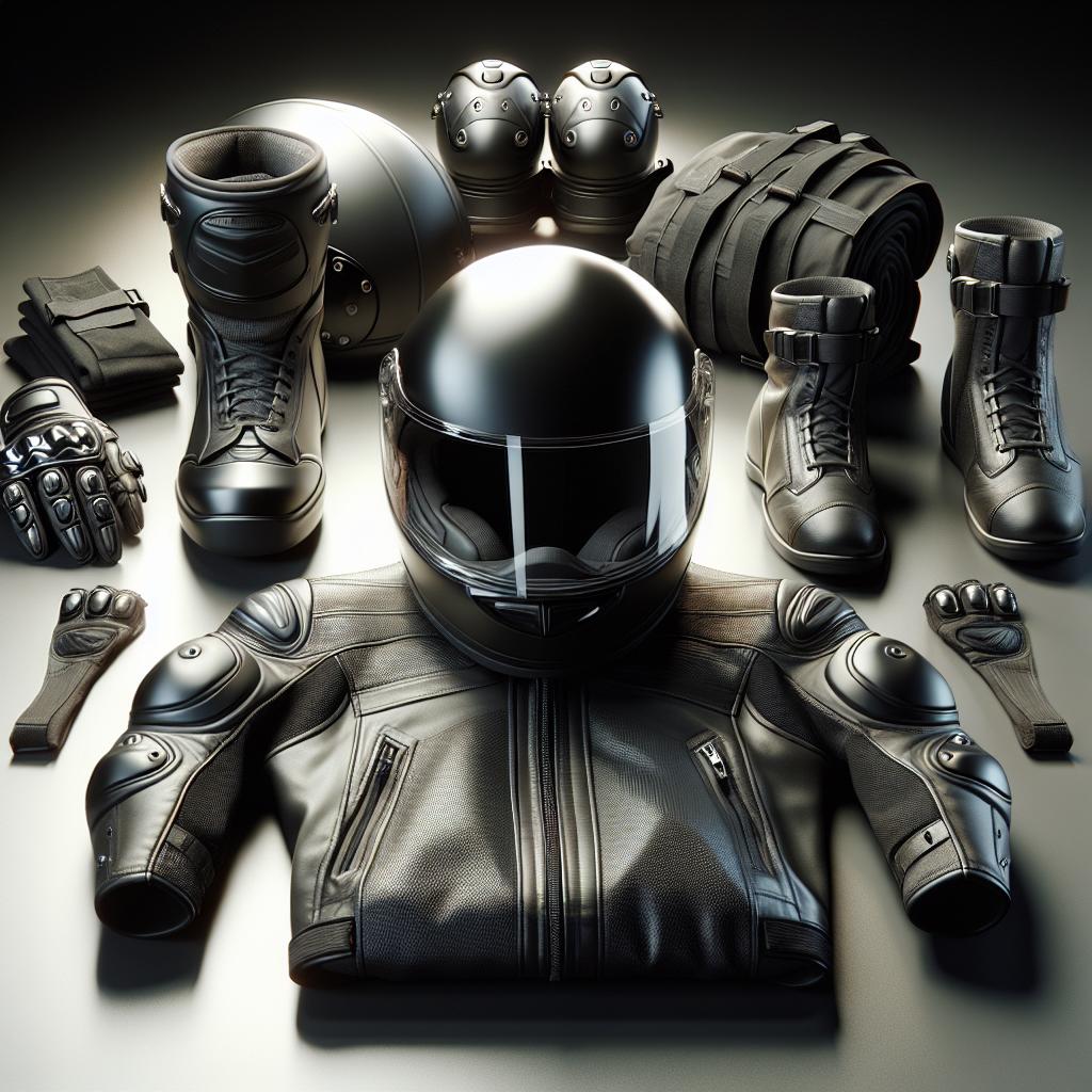 Motorcycle helmet and safety gear