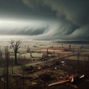 Storm-damaged Middle Tennessee landscape