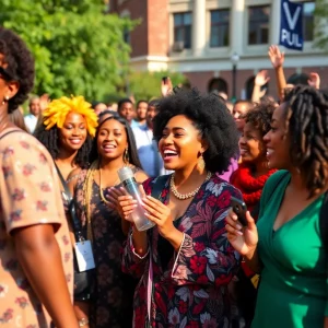 Vibrant celebration of diverse influencers at Vanderbilt campus.