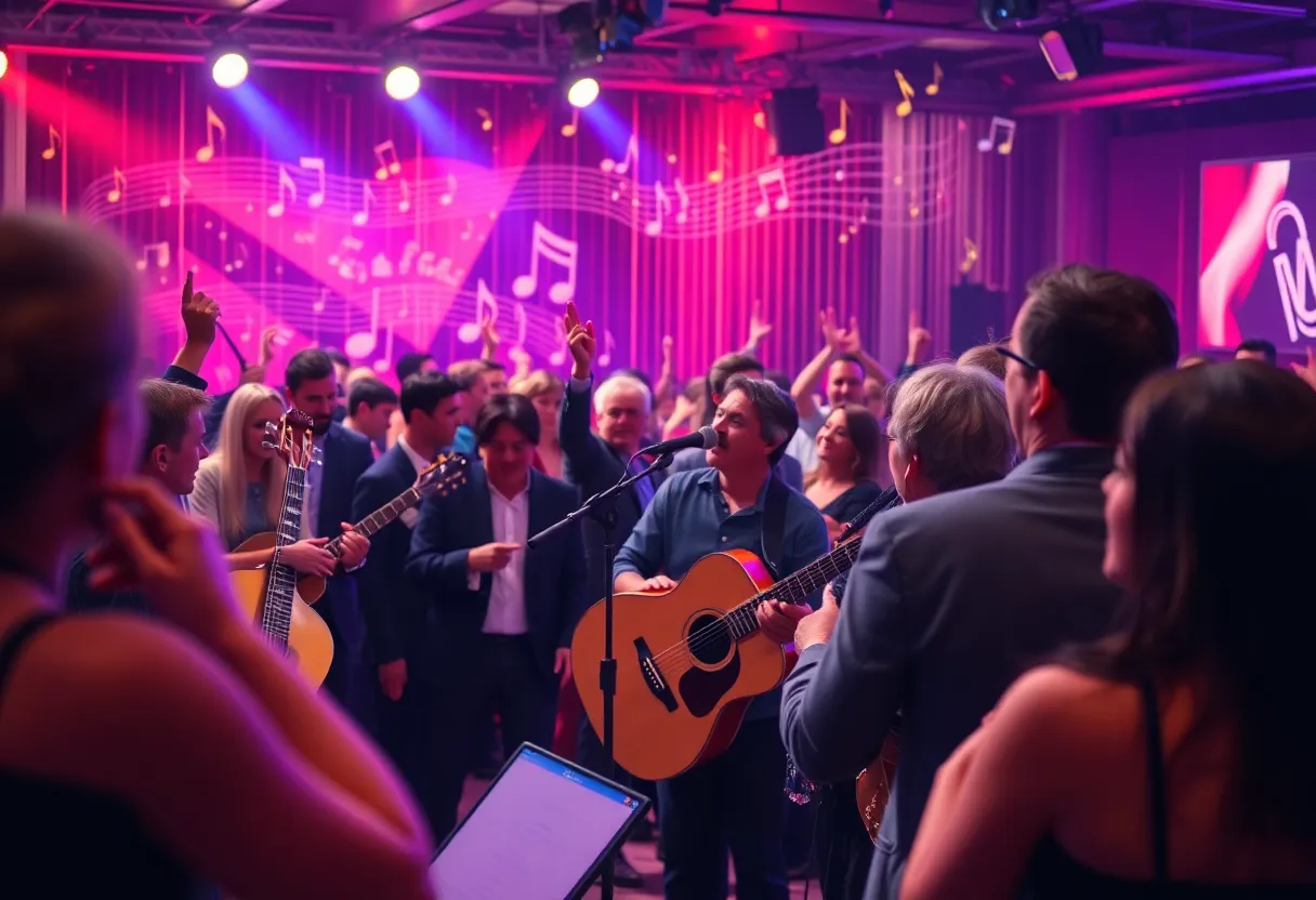 Crowd celebrating at the AIMP Nashville Awards 2024