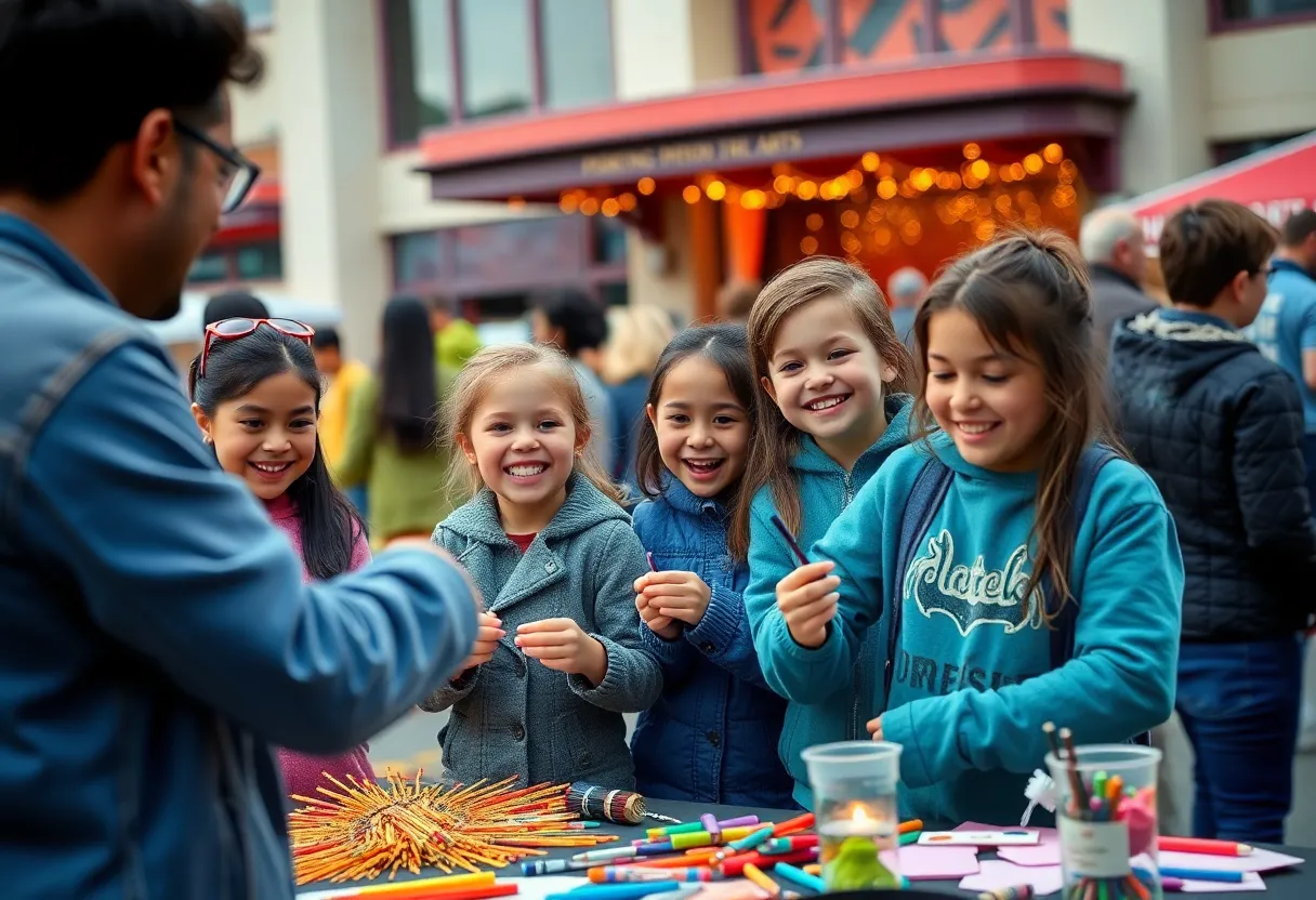 Families enjoying arts and crafts at the TPAC Family Day Fundraiser