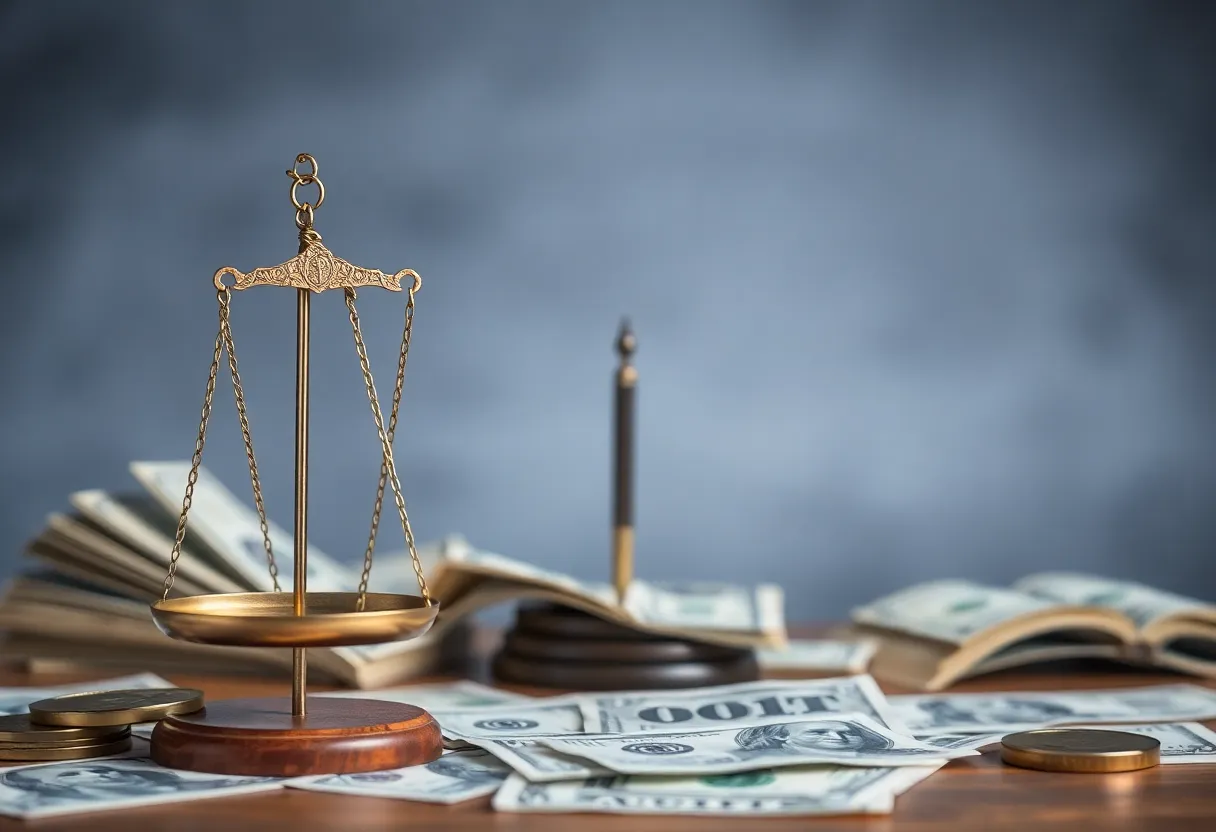 Abstract representation of financial accountability and auditing processes