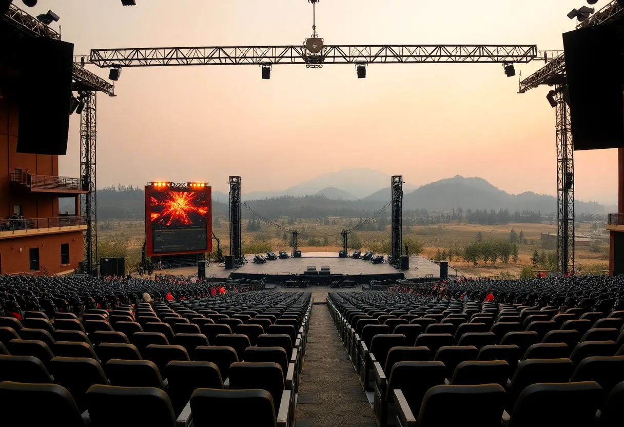 Empty seats at Grand Ole Opry due to wildfires