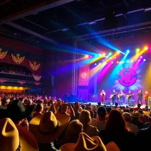 Crowd at a country music concert enjoying the performance
