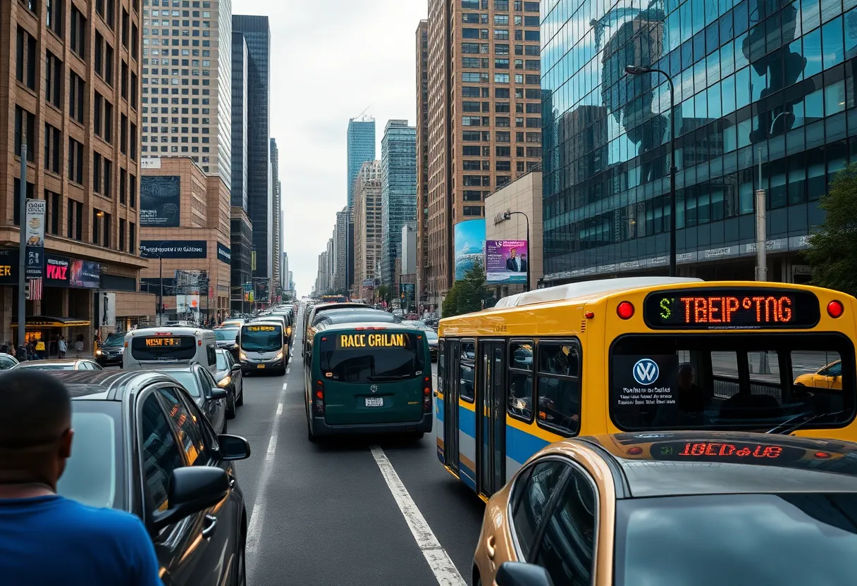 City of Memphis public transit with contrasting images of luxury and community services.