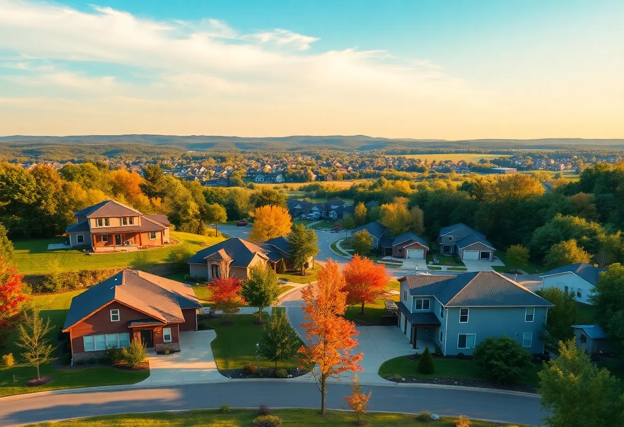 A view of homes in Middle Tennessee representing the housing market.