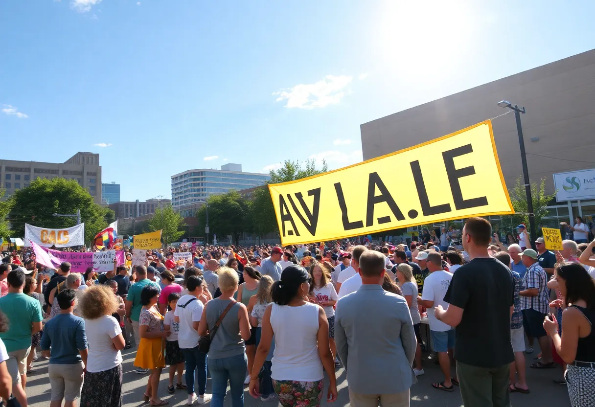 Community members celebrating Martin Luther King Jr. Day in Nashville