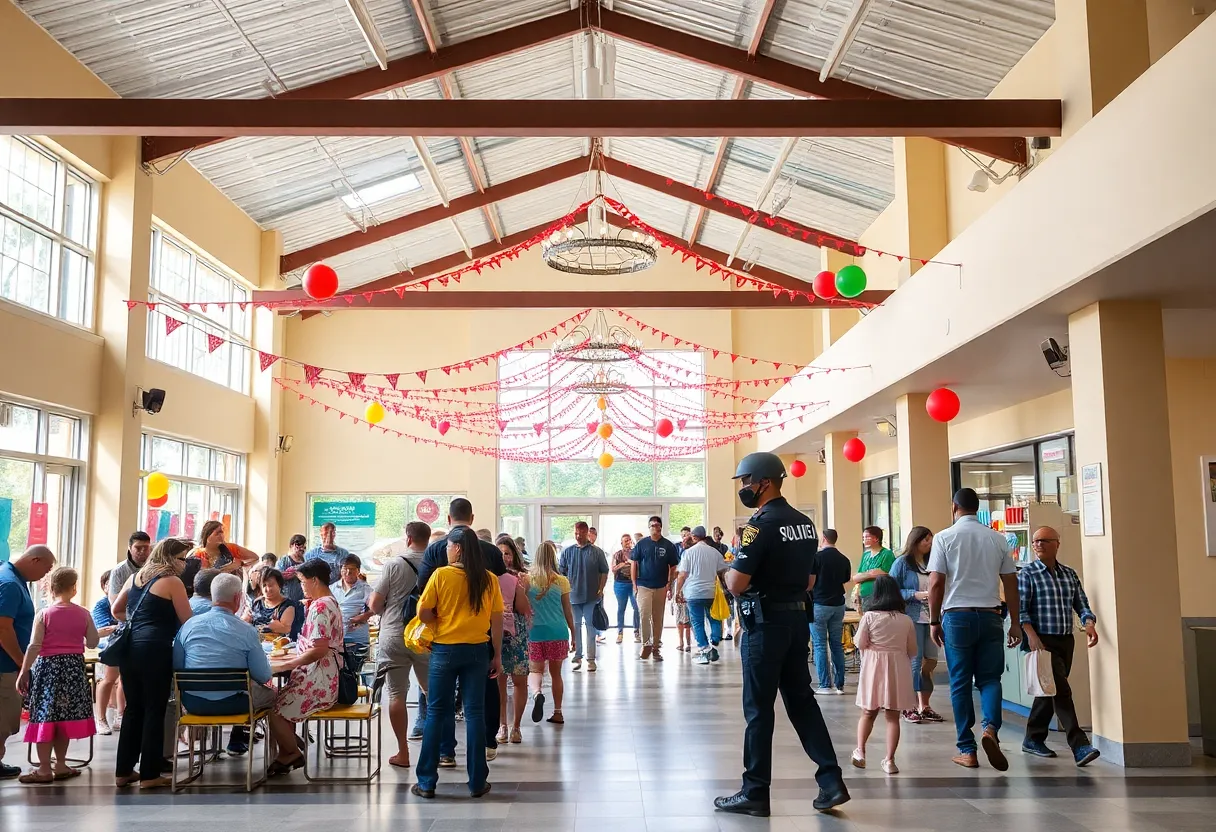 Community center security measures in Nashville during an incident.