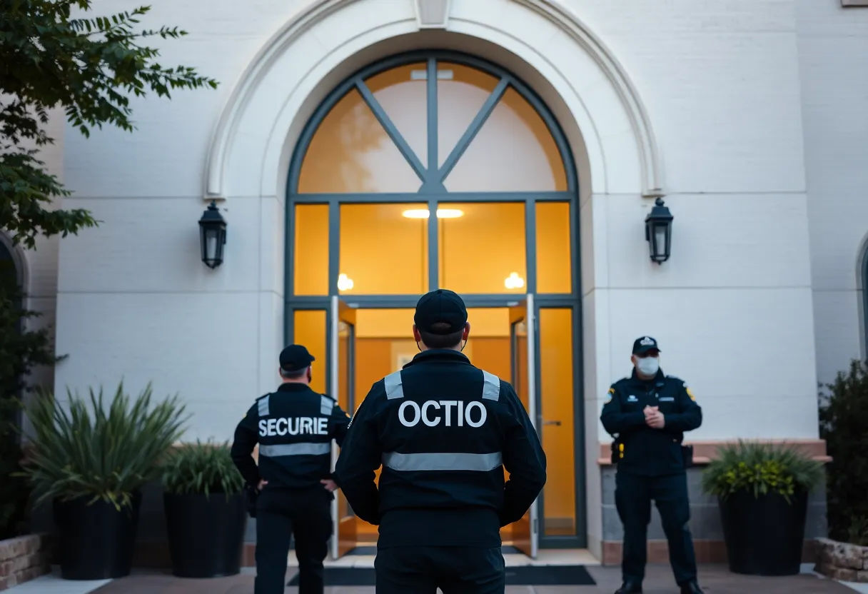 Security personnel at Nashville community center