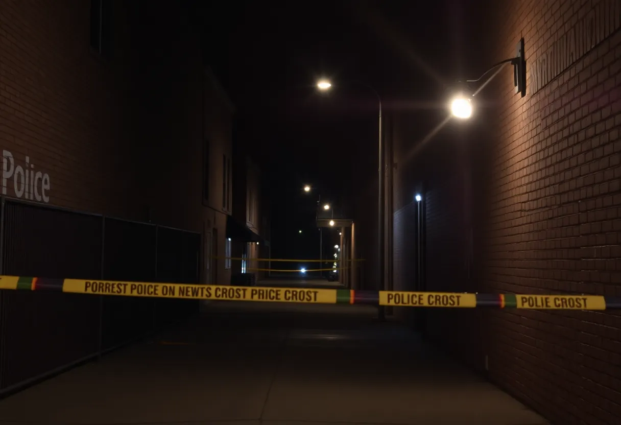 Police investigation at a crime scene in Nashville