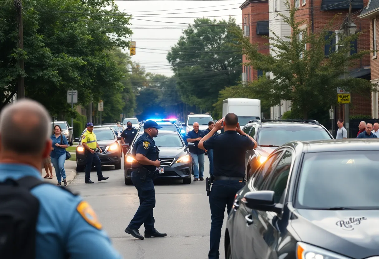 Police responding to an incident in a Nashville neighborhood