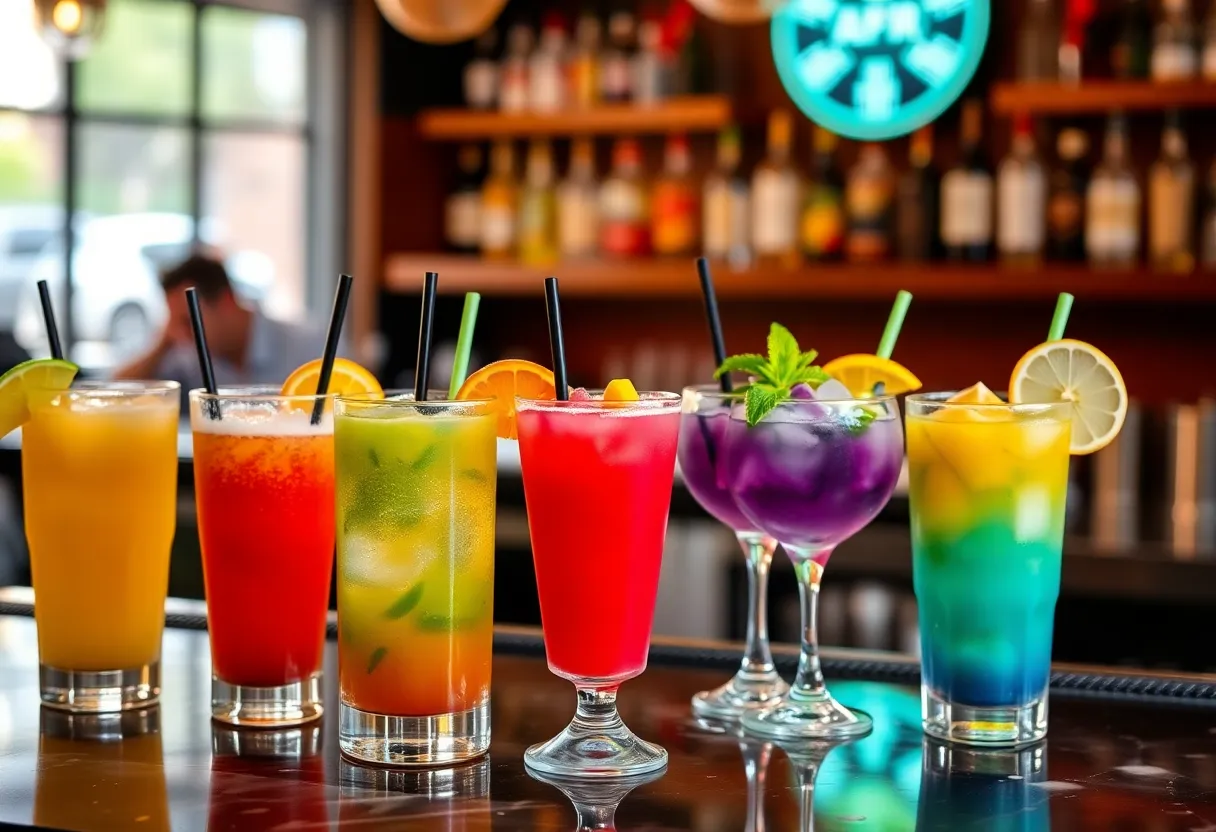 Colorful non-alcoholic drinks served in Nashville bars