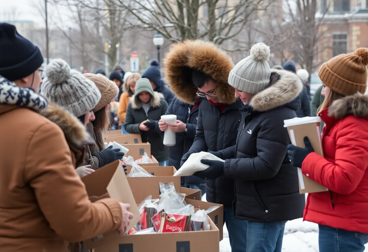 Volunteers providing winter supplies to the unhoused in Nashville