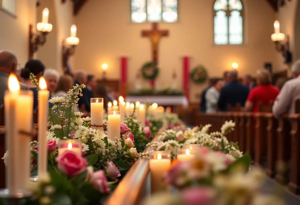 Memorial service for Ryker Glathar at Sinking Fork Baptist Church