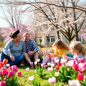 Families enjoying spring break in Nashville parks