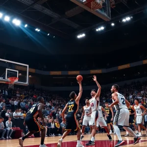 Vanderbilt Commodores basketball team playing against Tennessee Volunteers