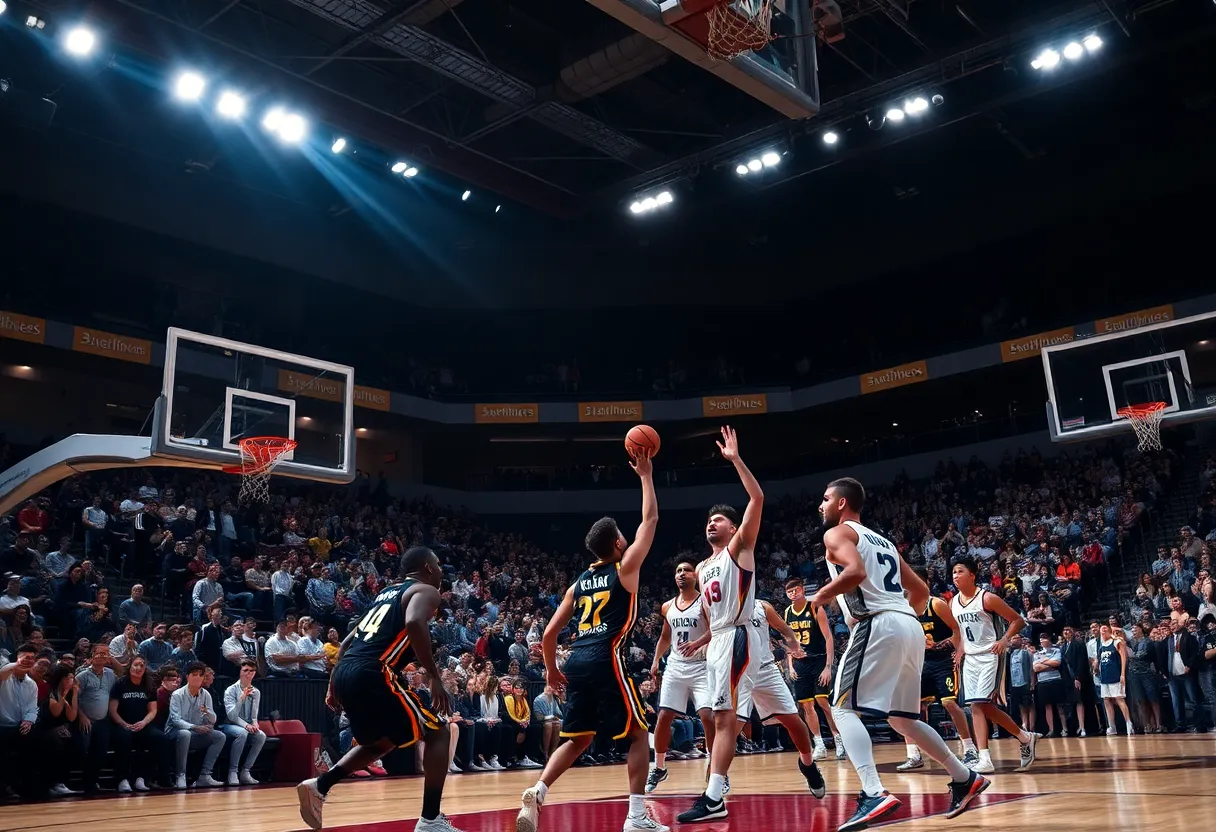 Vanderbilt Commodores basketball team playing against Tennessee Volunteers