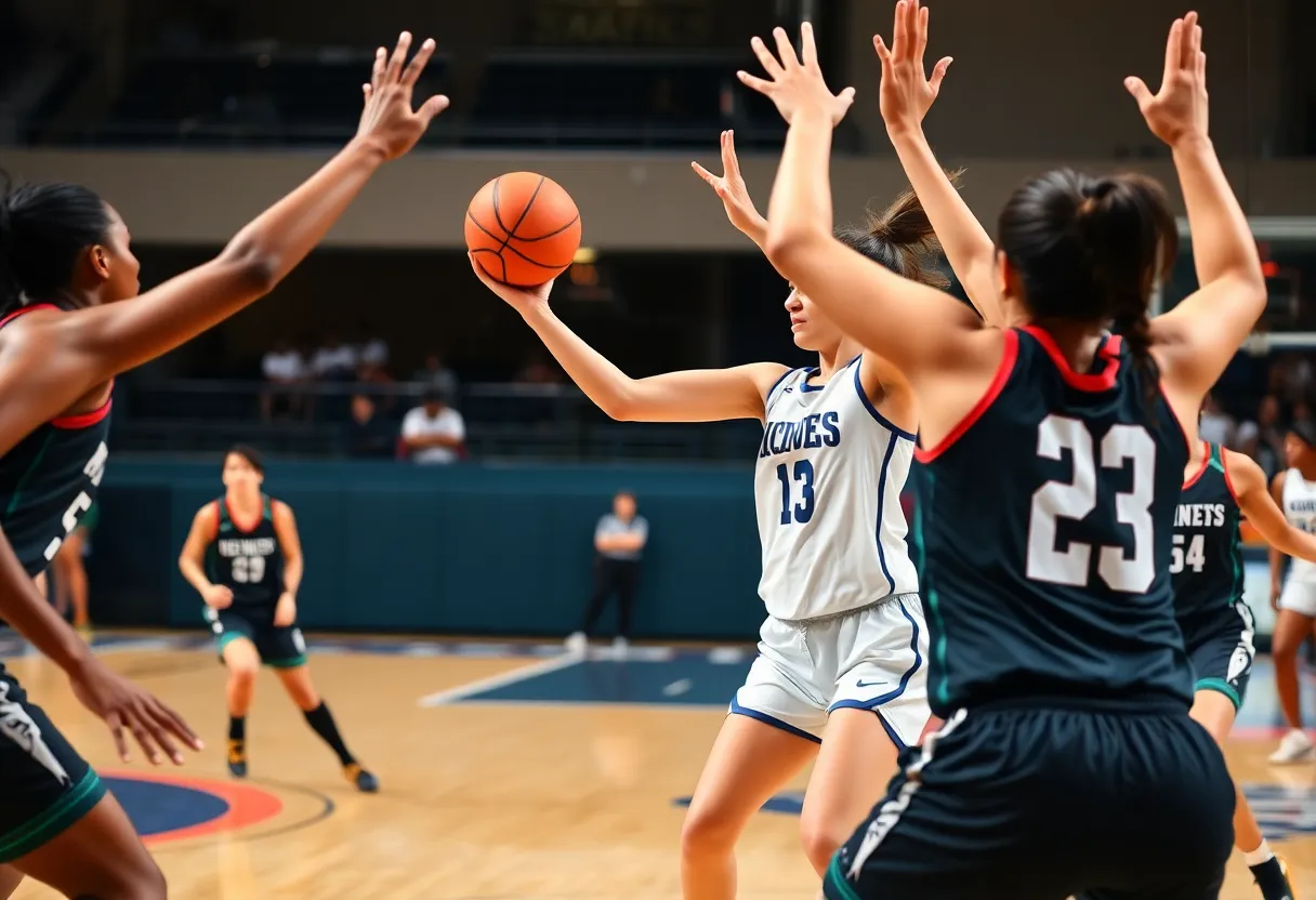 Vanderbilt women's basketball team showcasing intense gameplay