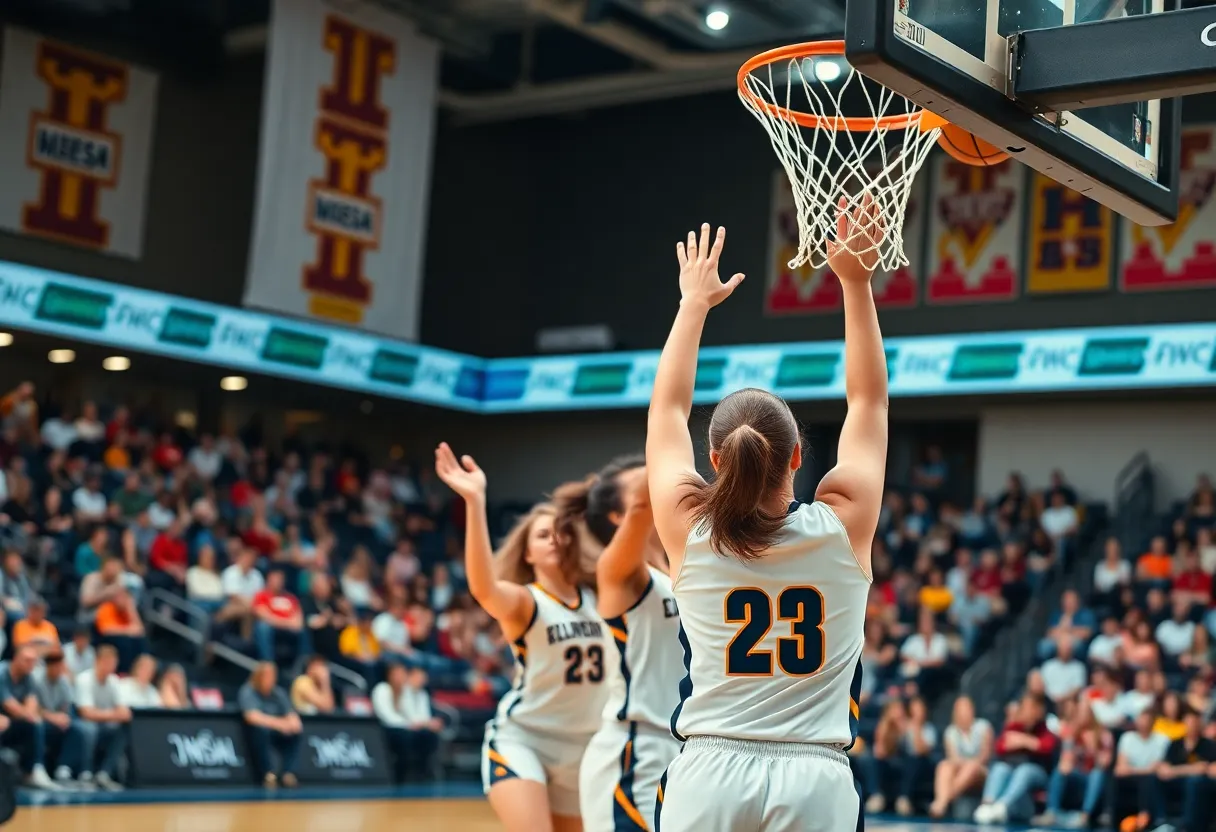 Vanderbilt women's basketball team playing in an intense game with fans cheering in the background