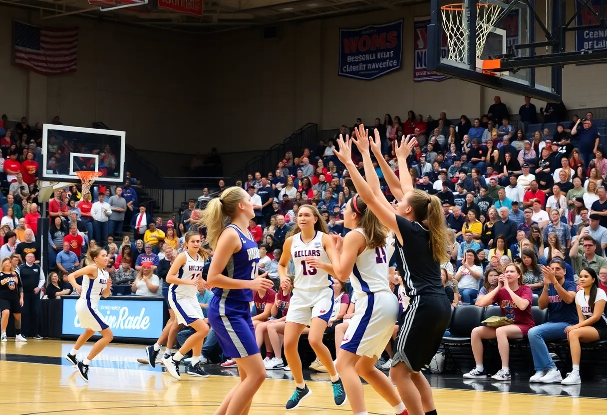 Vanderbilt women’s basketball team playing at Memorial Gymnasium