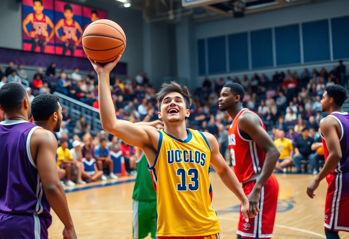 Vanderbilt women's basketball team playing a game with fans cheering