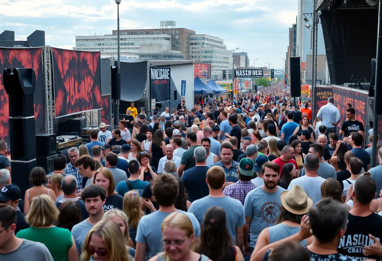 Crowd enjoying live music at the 615 Indie Live Festival in Nashville