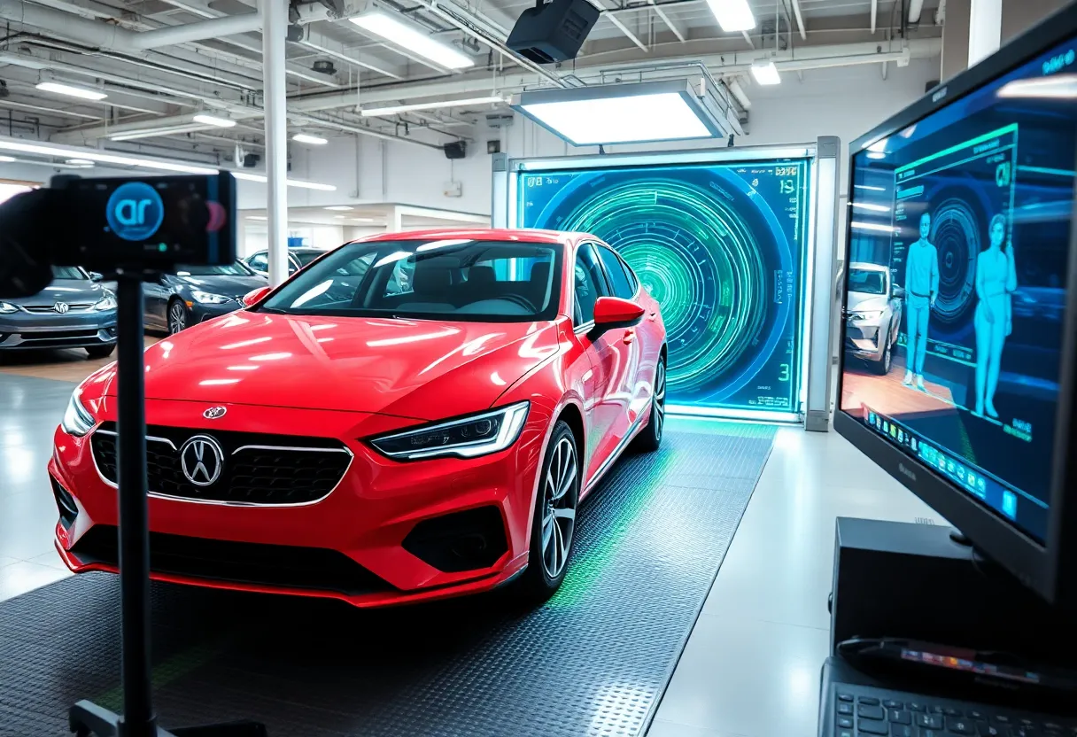 AI vehicle inspection system in action at Carl Clack Chevrolet in Nashville