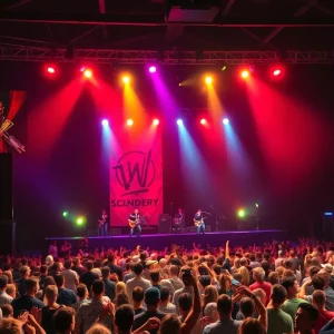 Crowd enjoying a country music concert