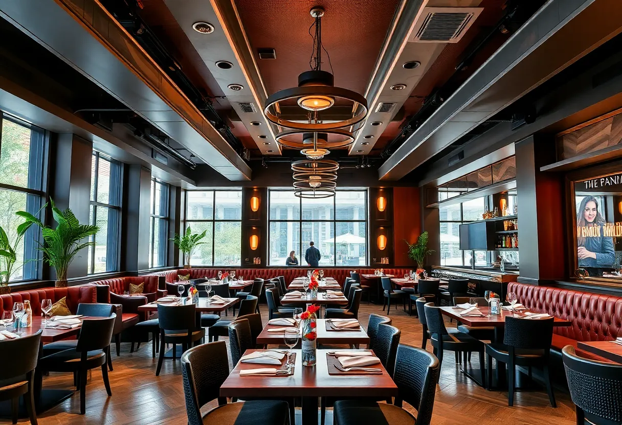 Elegant interior of Char Restaurant with modern furnishings