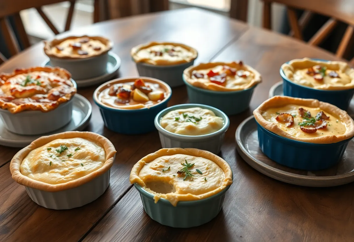 Assorted chicken pot pies