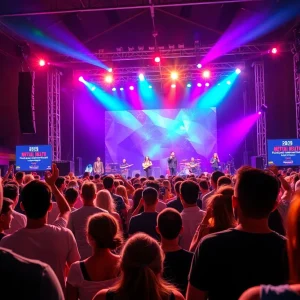 Crowd enjoying music at the launch event of the Cooper Alan Foundation.