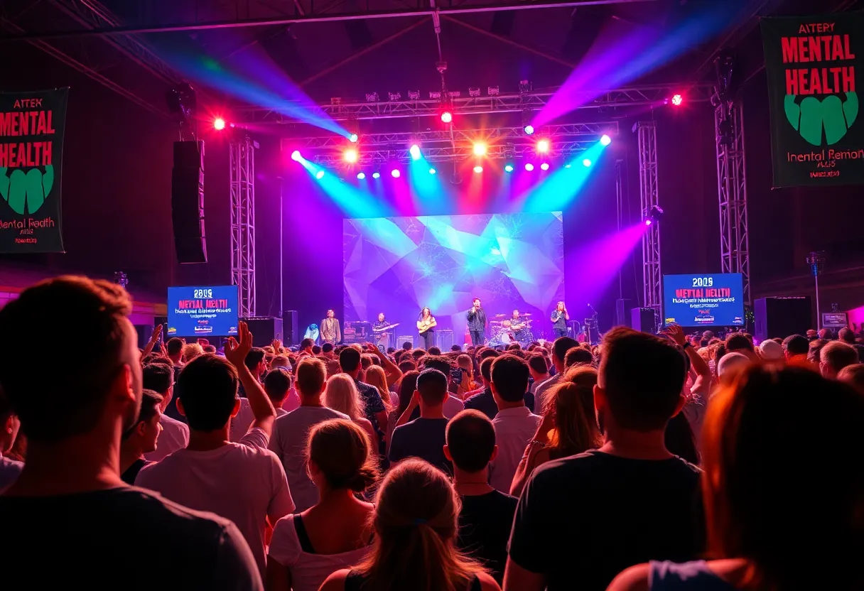 Crowd enjoying music at the launch event of the Cooper Alan Foundation.