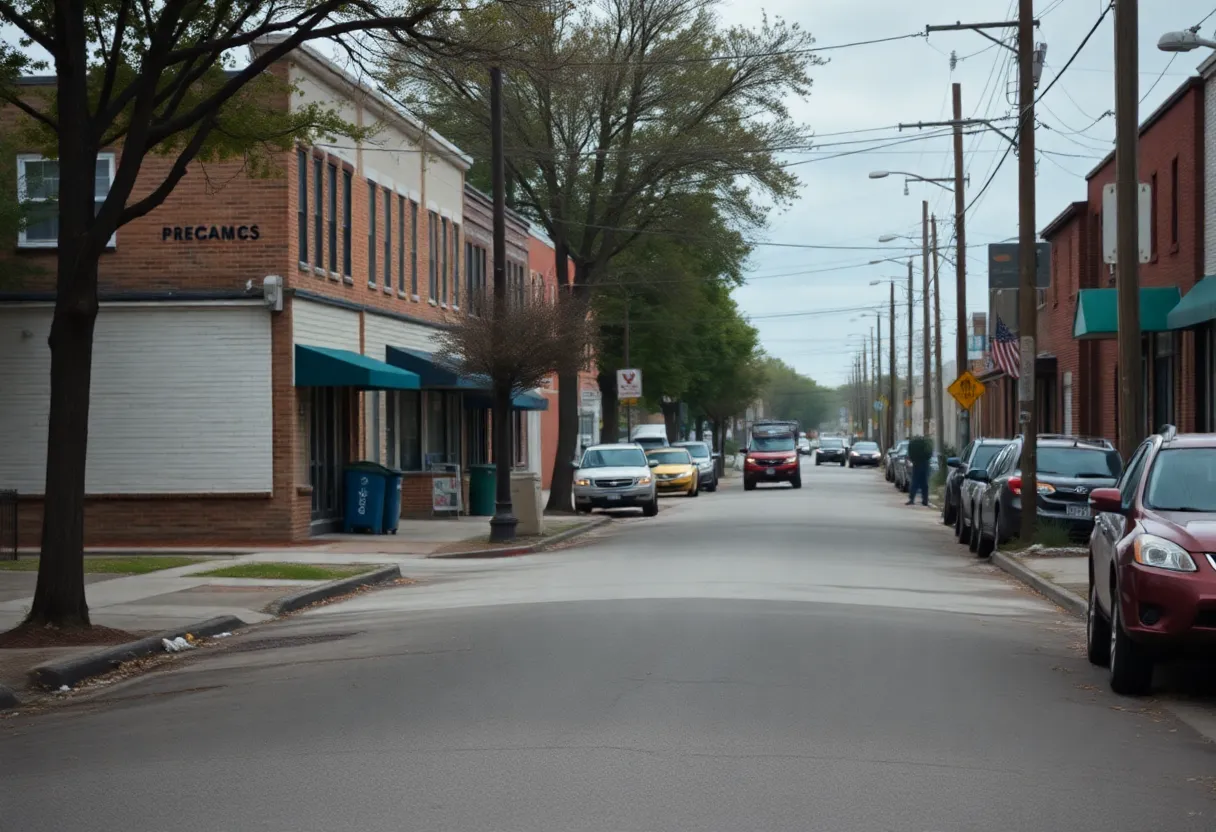 Street view of East Nashville reflecting community struggles with drug crisis