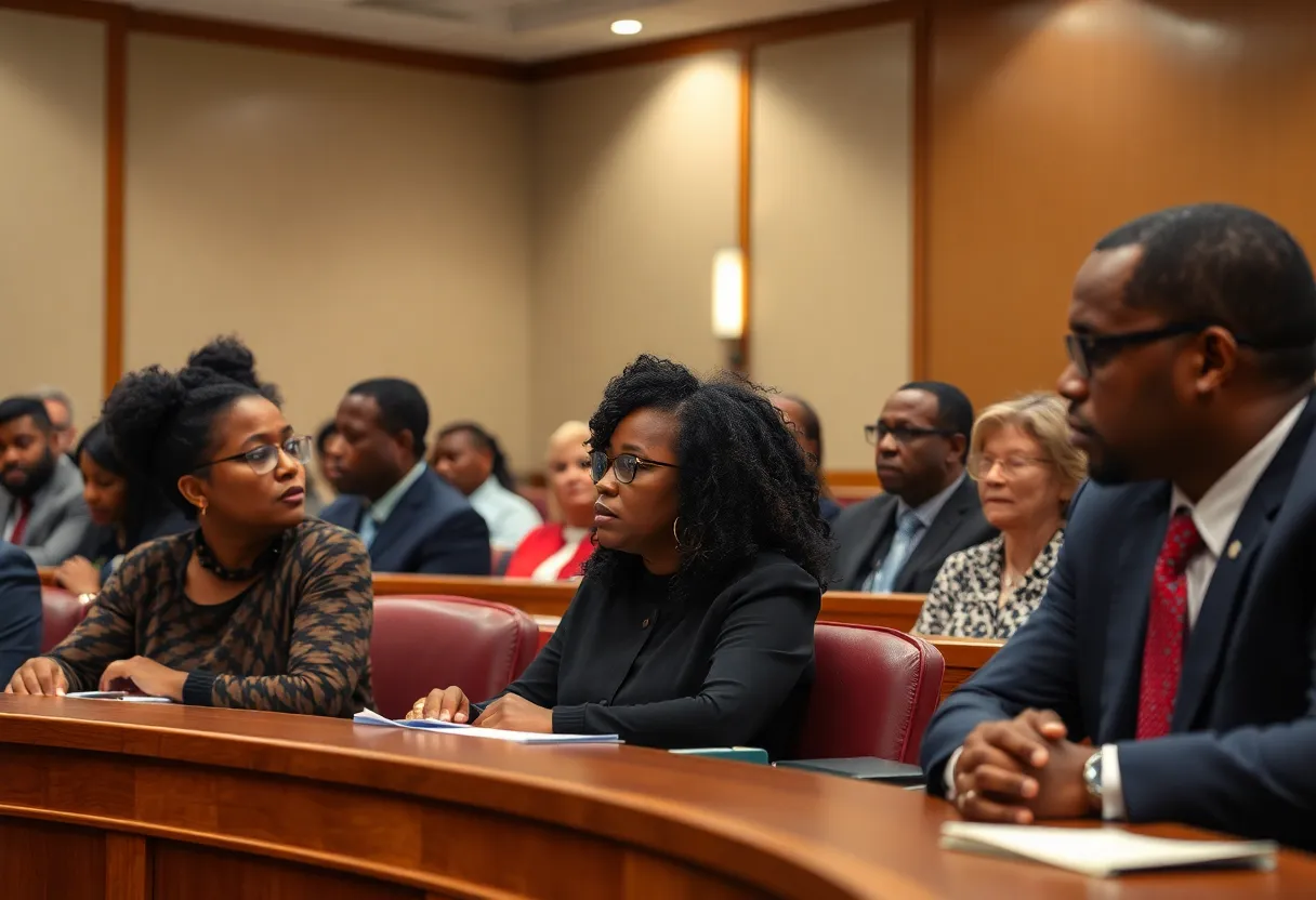 East Nashville residents expressing concerns about surveillance legislation during a Metro Council meeting.