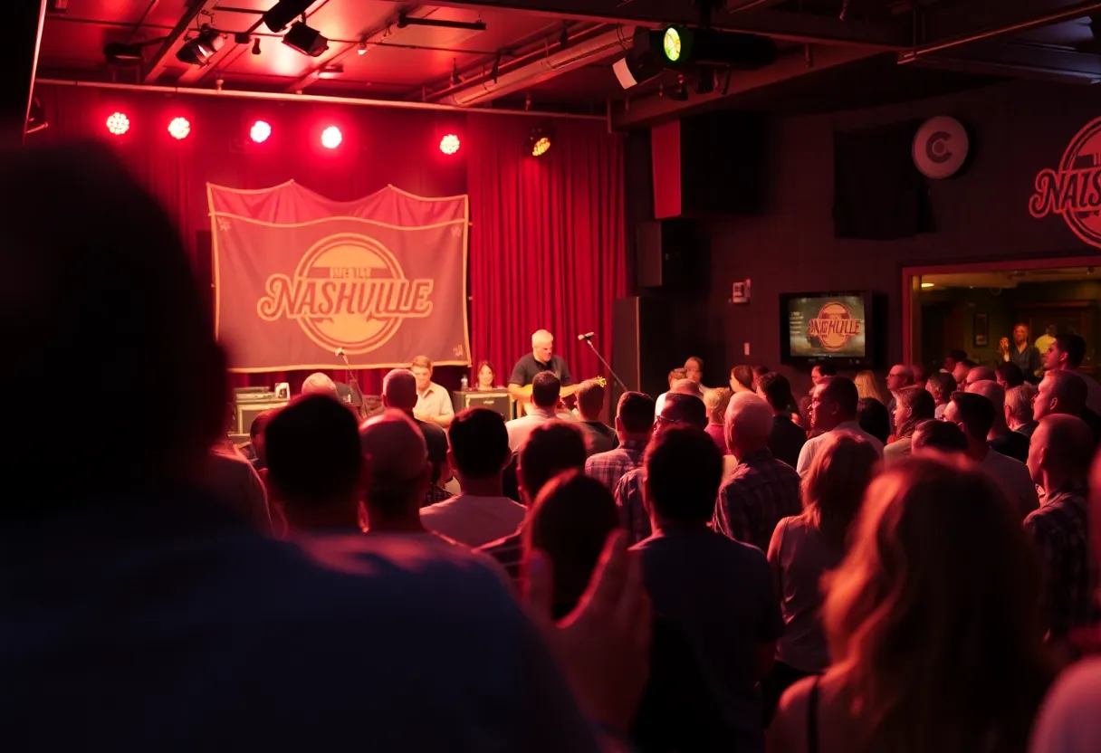 Crowd enjoying a live music performance in Nashville