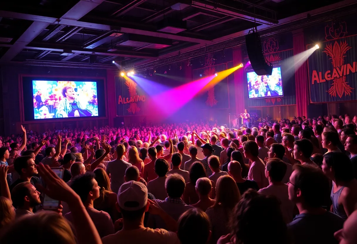 Crowd enjoying a concert during Magdalena Bay's Fall Tour 2025