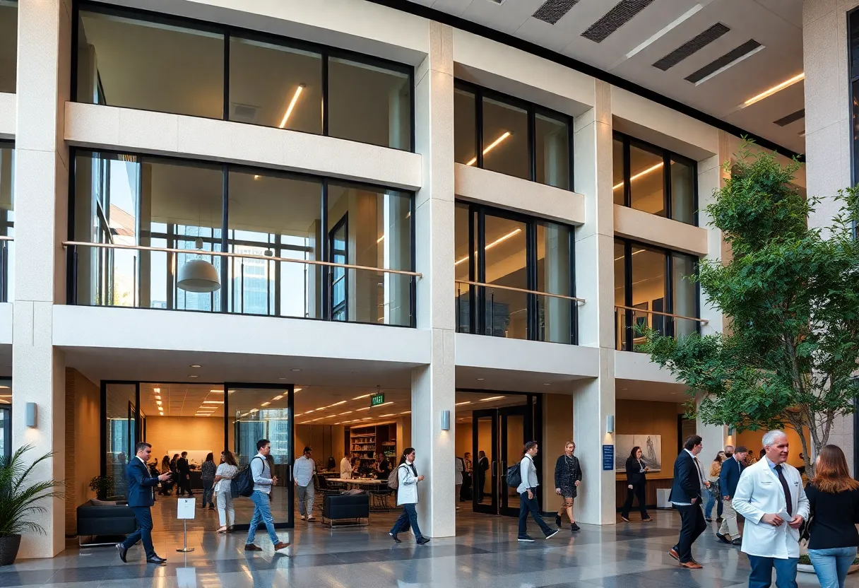 Exterior view of the McDermott Will & Emery law firm office in Nashville.
