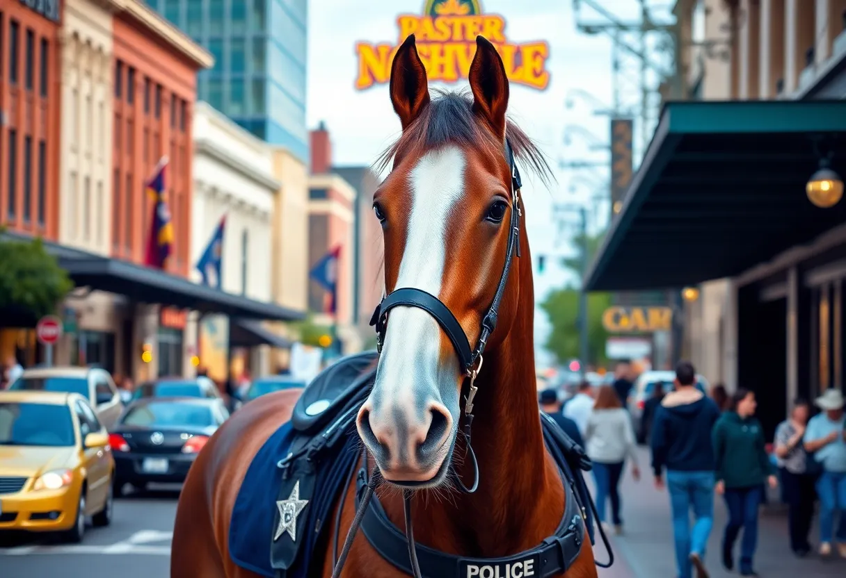 Clydesdale horse symbolizing Nashville's Mounted Patrol