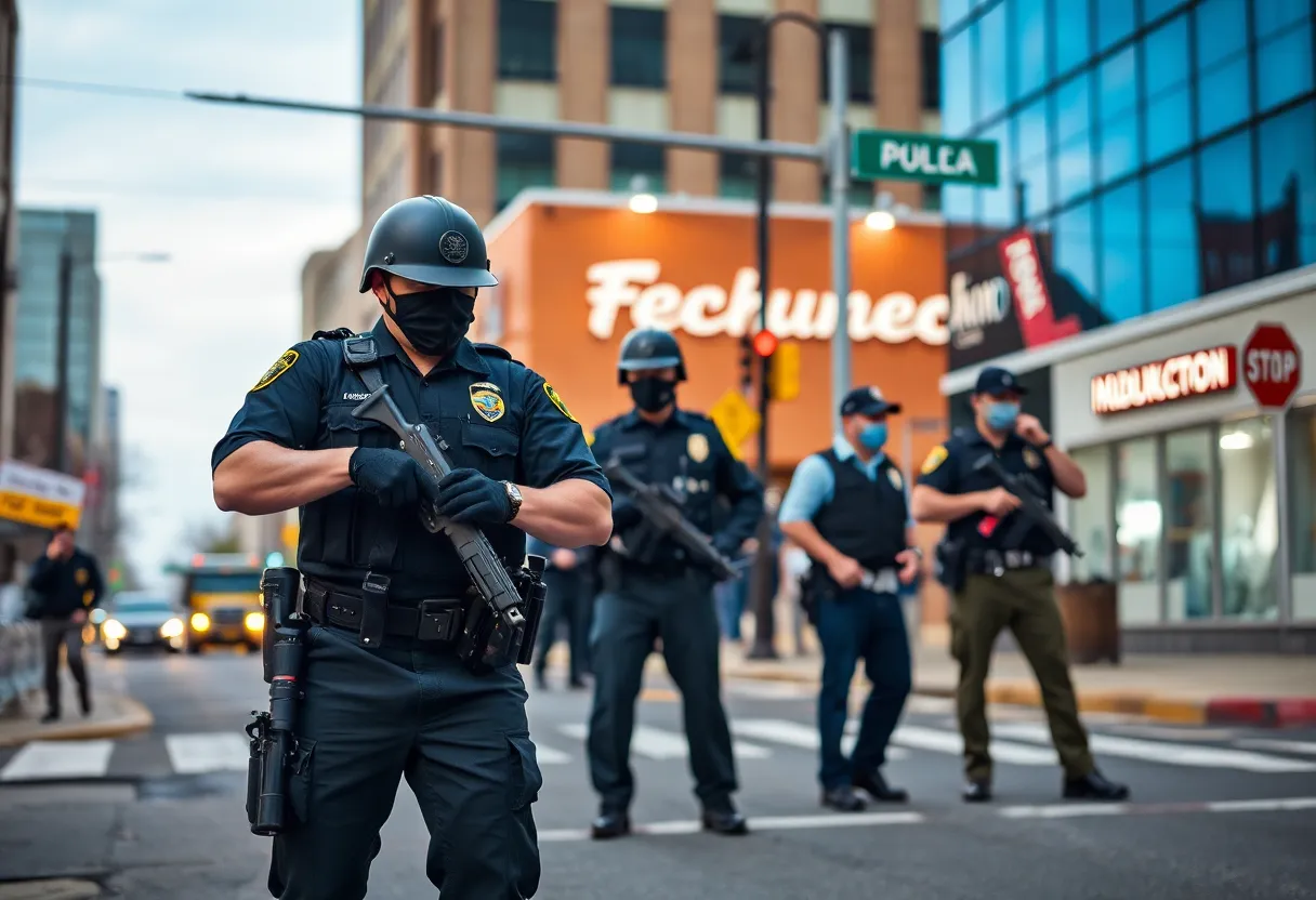 Street scene in Nashville highlighting crime and community issues