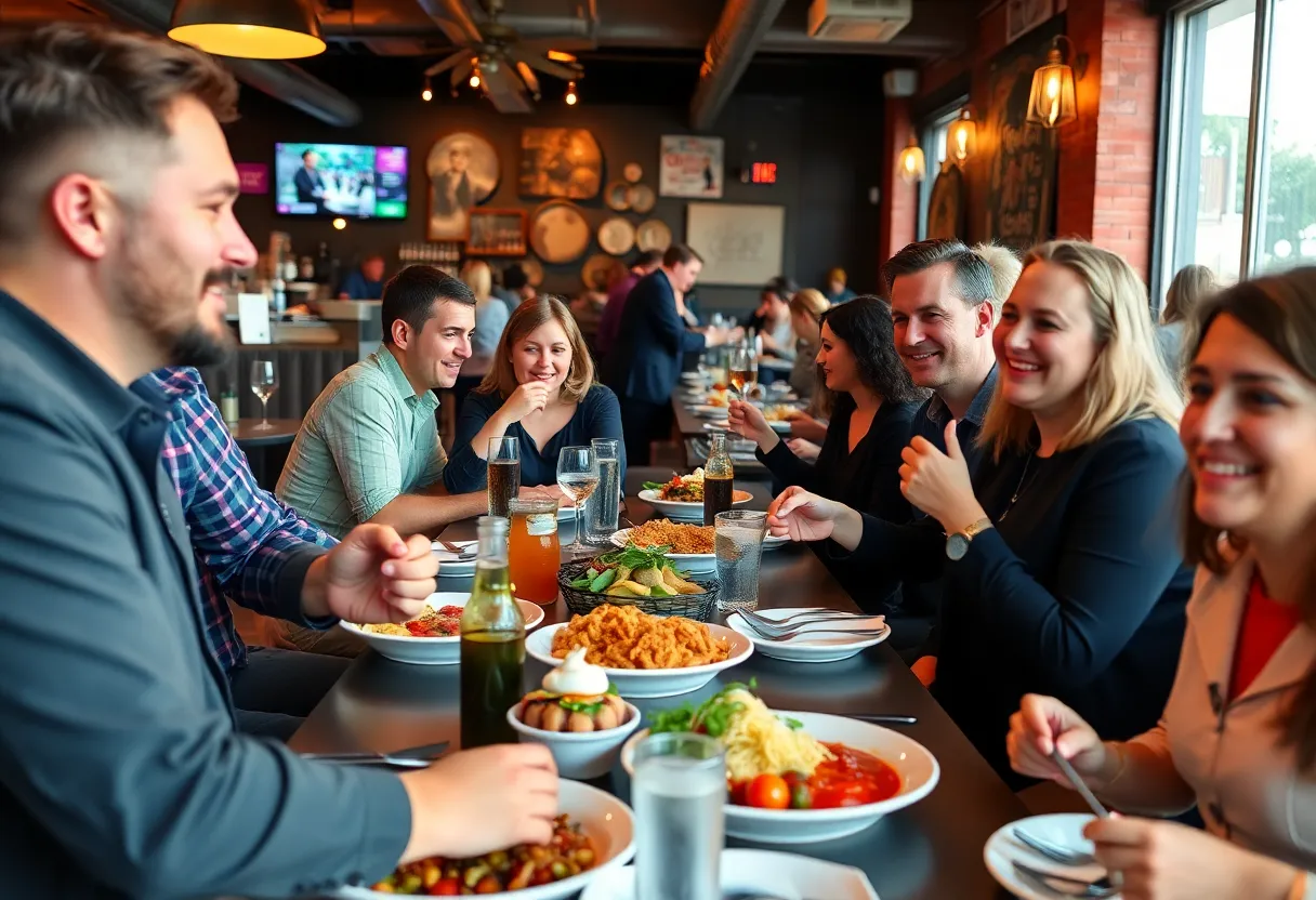 Diners enjoying meals during Nashville Restaurant Week.