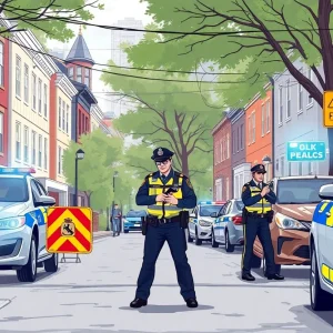 Police investigation scene in Nashville after a shooting