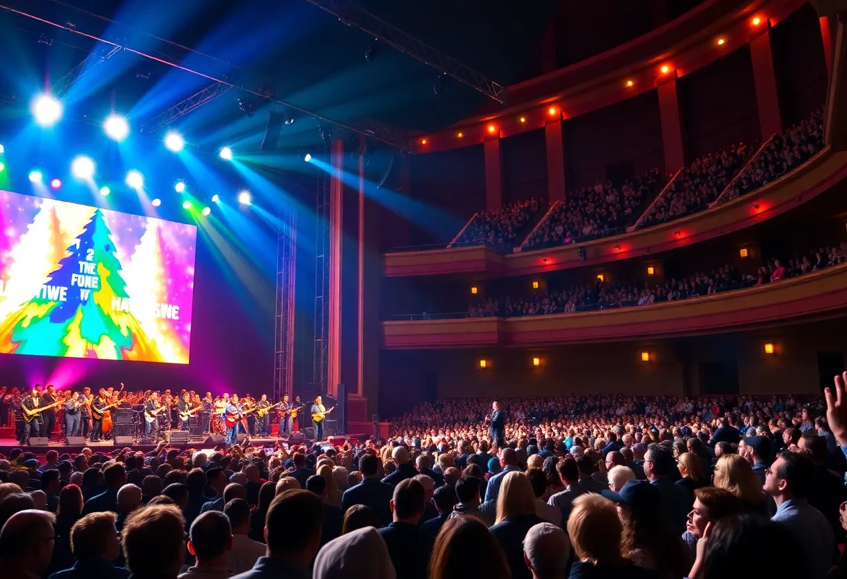 Concert scene at the Ryman Auditorium celebrating Ringo Starr's country album 'Look Up'