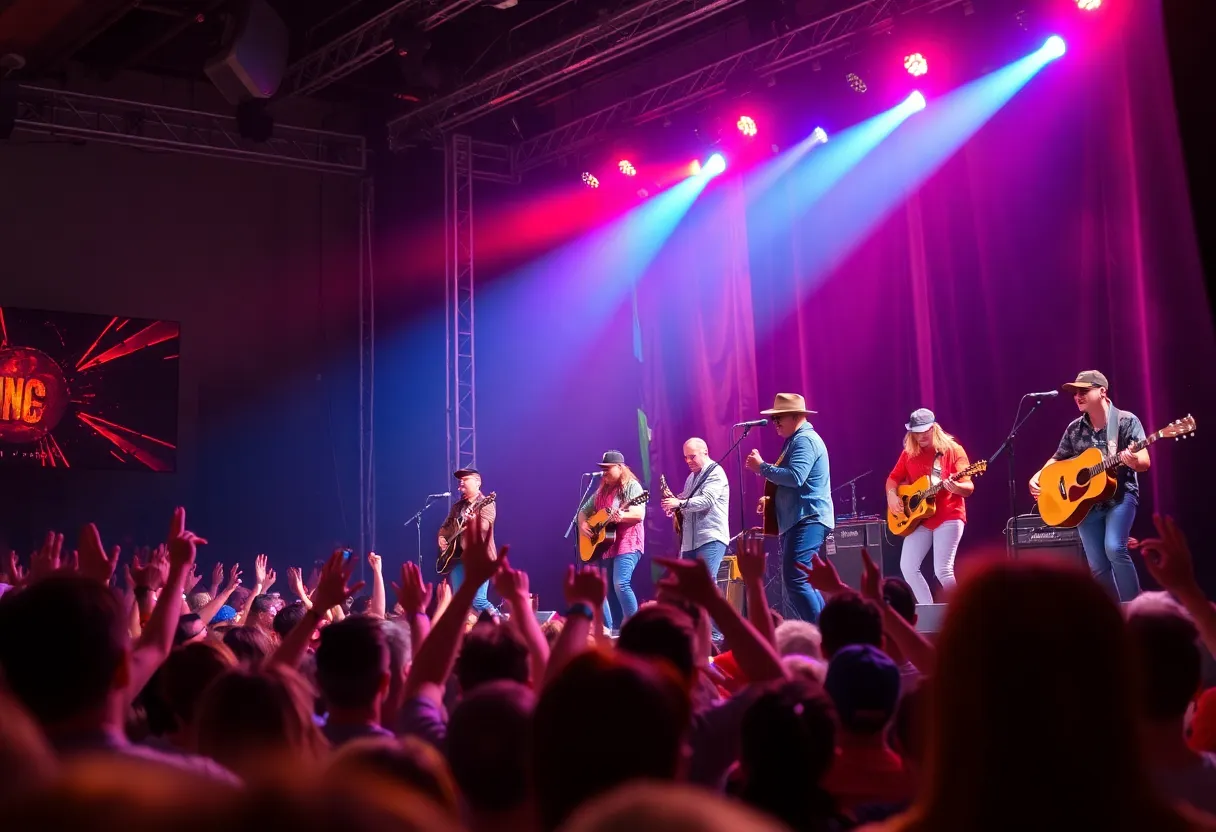 Teddy and the Rough Riders performing live at a concert