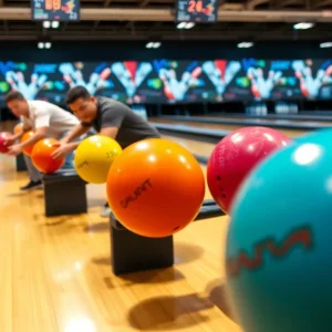 Vanderbilt Bowling team competing at the Mid-Winter Invitational