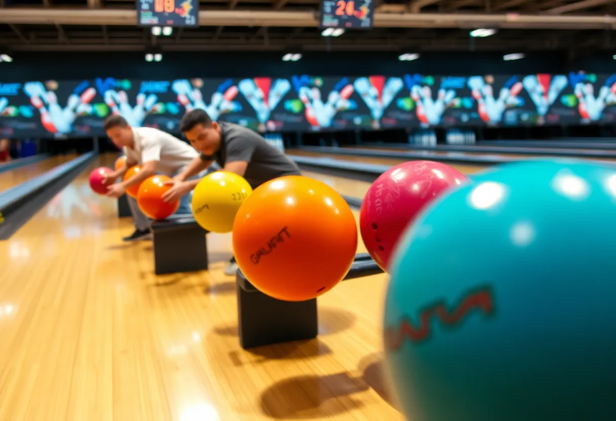 Vanderbilt Bowling team competing at the Mid-Winter Invitational