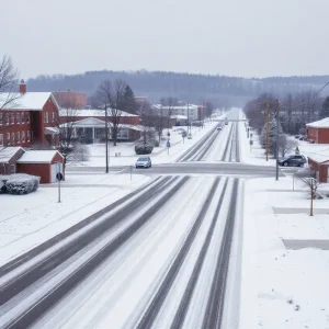 Snow-covered streets and schools in Middle Tennessee during extreme cold