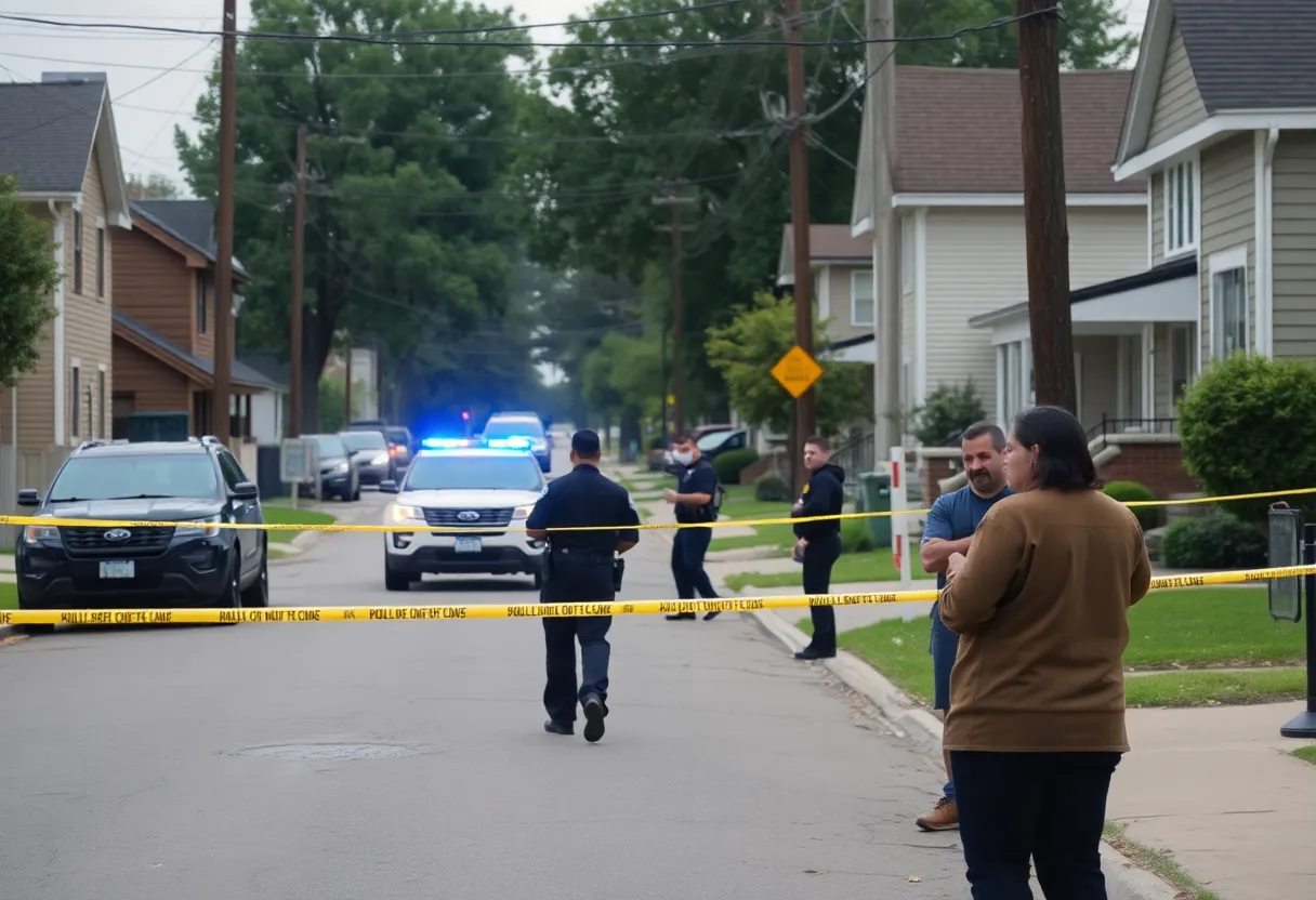 Scene of Antioch shooting aftermath with police presence.