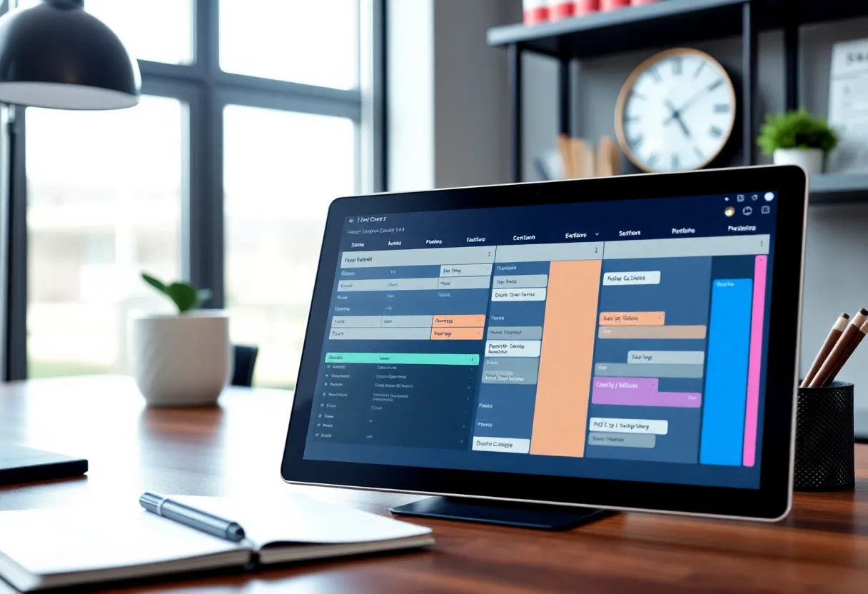 Artful Agenda app displayed on a laptop with decorative elements
